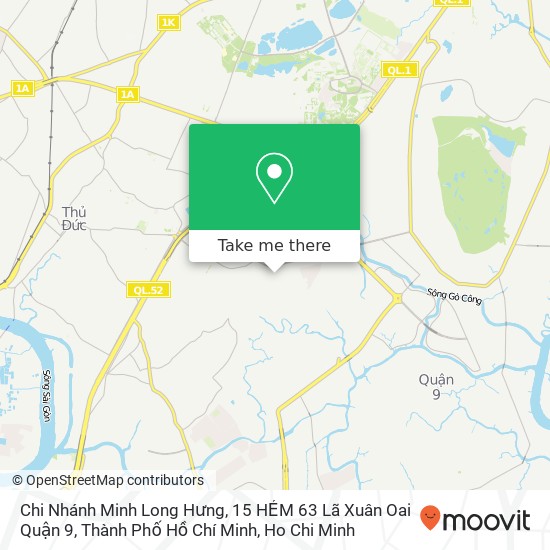 Chi Nhánh Minh Long Hưng, 15 HẺM 63 Lã Xuân Oai Quận 9, Thành Phố Hồ Chí Minh map