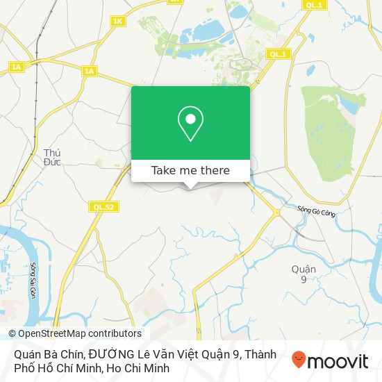 Quán Bà Chín, ĐƯỜNG Lê Văn Việt Quận 9, Thành Phố Hồ Chí Minh map