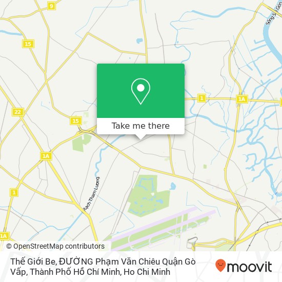 Thế Giới Be, ĐƯỜNG Phạm Văn Chiêu Quận Gò Vấp, Thành Phố Hồ Chí Minh map