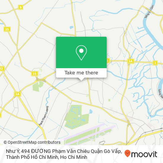 Như Ý, 494 ĐƯỜNG Phạm Văn Chiêu Quận Gò Vấp, Thành Phố Hồ Chí Minh map