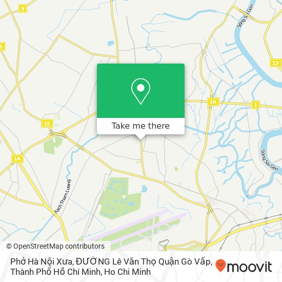 Phở Hà Nội Xưa, ĐƯỜNG Lê Văn Thọ Quận Gò Vấp, Thành Phố Hồ Chí Minh map