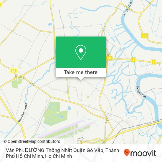 Vân Phi, ĐƯỜNG Thống Nhất Quận Gò Vấp, Thành Phố Hồ Chí Minh map