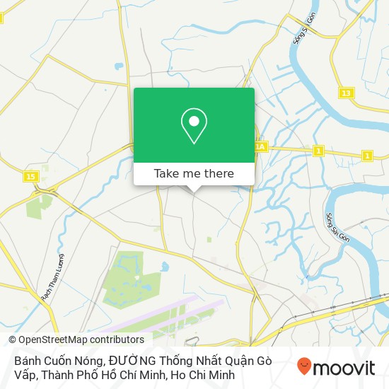Bánh Cuốn Nóng, ĐƯỜNG Thống Nhất Quận Gò Vấp, Thành Phố Hồ Chí Minh map