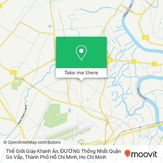 Thế Giới Giày Khánh Ân, ĐƯỜNG Thống Nhất Quận Gò Vấp, Thành Phố Hồ Chí Minh map