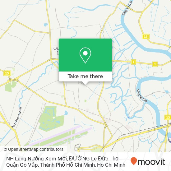 NH Làng Nướng Xóm Mới, ĐƯỜNG Lê Đức Thọ Quận Gò Vấp, Thành Phố Hồ Chí Minh map