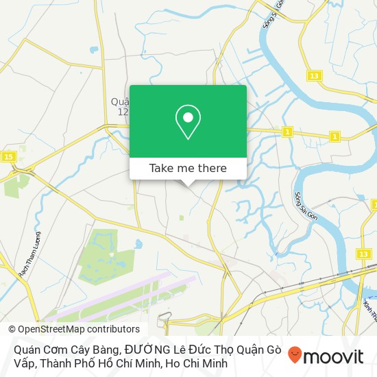 Quán Cơm Cây Bàng, ĐƯỜNG Lê Đức Thọ Quận Gò Vấp, Thành Phố Hồ Chí Minh map