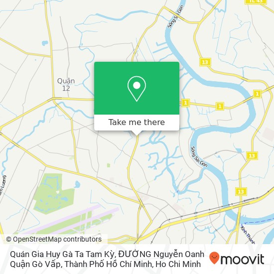 Quán Gia Huy Gà Ta Tam Kỳ, ĐƯỜNG Nguyễn Oanh Quận Gò Vấp, Thành Phố Hồ Chí Minh map