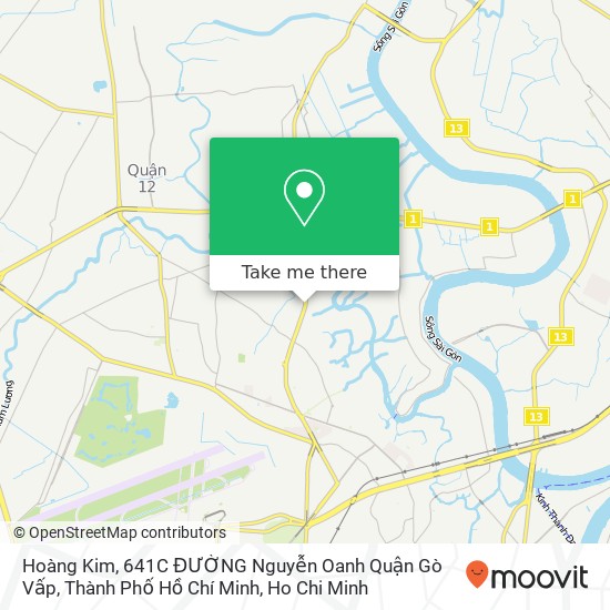 Hoàng Kim, 641C ĐƯỜNG Nguyễn Oanh Quận Gò Vấp, Thành Phố Hồ Chí Minh map