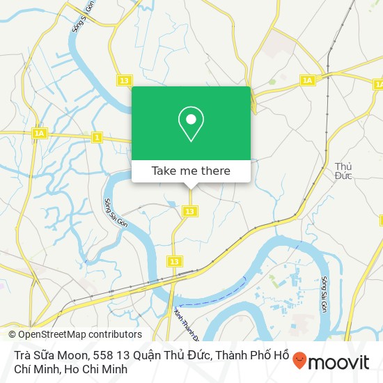 Trà Sữa Moon, 558 13 Quận Thủ Đức, Thành Phố Hồ Chí Minh map