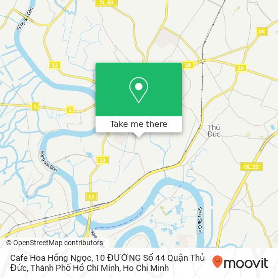 Cafe Hoa Hồng Ngọc, 10 ĐƯỜNG Số 44 Quận Thủ Đức, Thành Phố Hồ Chí Minh map