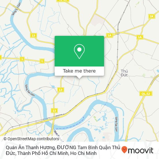 Quán Ăn Thanh Hương, ĐƯỜNG Tam Bình Quận Thủ Đức, Thành Phố Hồ Chí Minh map