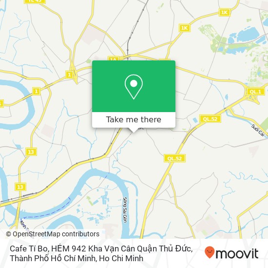 Cafe Tí Bo, HẺM 942 Kha Vạn Cân Quận Thủ Đức, Thành Phố Hồ Chí Minh map