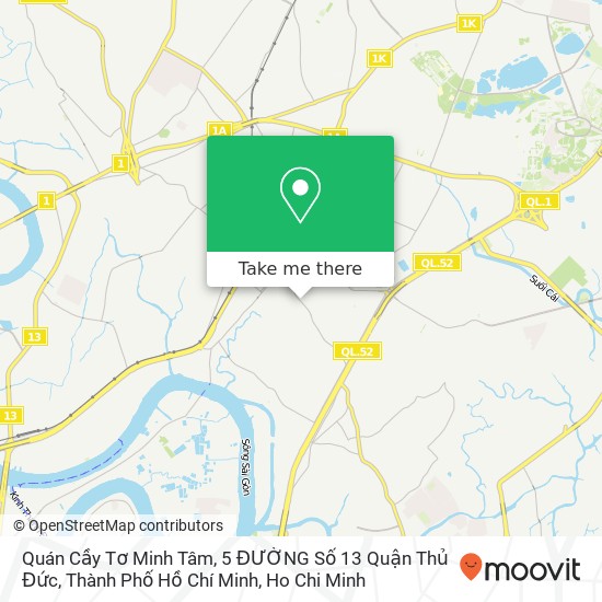 Quán Cầy Tơ Minh Tâm, 5 ĐƯỜNG Số 13 Quận Thủ Đức, Thành Phố Hồ Chí Minh map