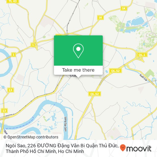 Ngôi Sao, 226 ĐƯỜNG Đặng Văn Bi Quận Thủ Đức, Thành Phố Hồ Chí Minh map