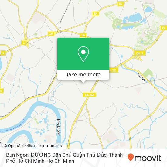 Bún Ngon, ĐƯỜNG Dân Chủ Quận Thủ Đức, Thành Phố Hồ Chí Minh map