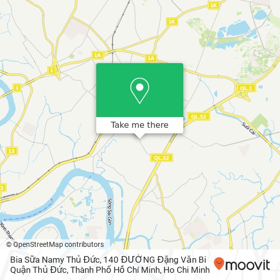 Bia Sữa Namy Thủ Đức, 140 ĐƯỜNG Đặng Văn Bi Quận Thủ Đức, Thành Phố Hồ Chí Minh map