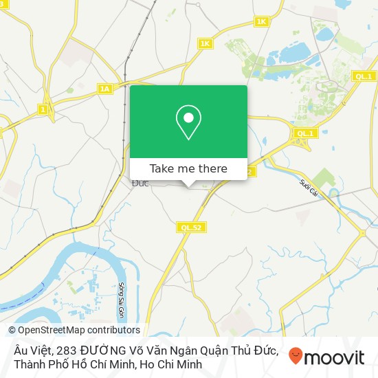 Âu Việt, 283 ĐƯỜNG Võ Văn Ngân Quận Thủ Đức, Thành Phố Hồ Chí Minh map