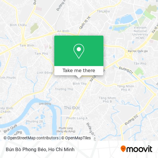 Bún Bò Phong Béo map