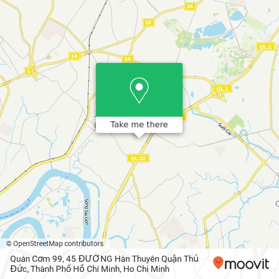 Quán Cơm 99, 45 ĐƯỜNG Hàn Thuyên Quận Thủ Đức, Thành Phố Hồ Chí Minh map