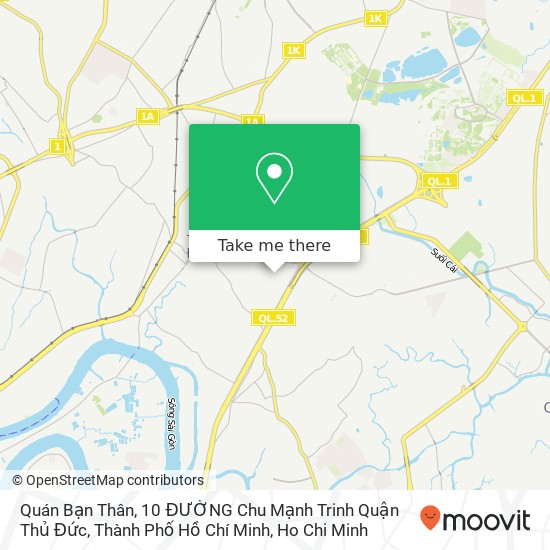 Quán Bạn Thân, 10 ĐƯỜNG Chu Mạnh Trinh Quận Thủ Đức, Thành Phố Hồ Chí Minh map
