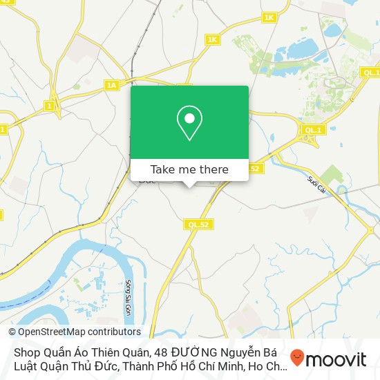 Shop Quần Áo Thiên Quân, 48 ĐƯỜNG Nguyễn Bá Luật Quận Thủ Đức, Thành Phố Hồ Chí Minh map