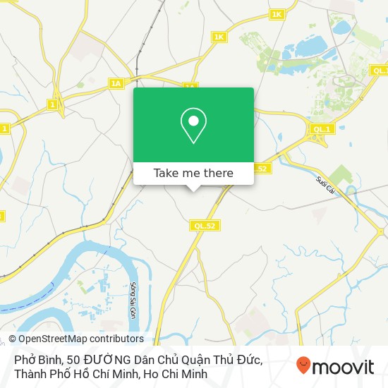 Phở Bình, 50 ĐƯỜNG Dân Chủ Quận Thủ Đức, Thành Phố Hồ Chí Minh map