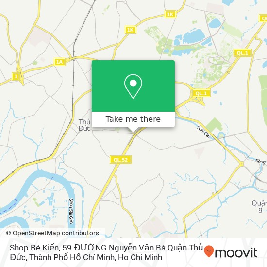 Shop Bé Kiến, 59 ĐƯỜNG Nguyễn Văn Bá Quận Thủ Đức, Thành Phố Hồ Chí Minh map