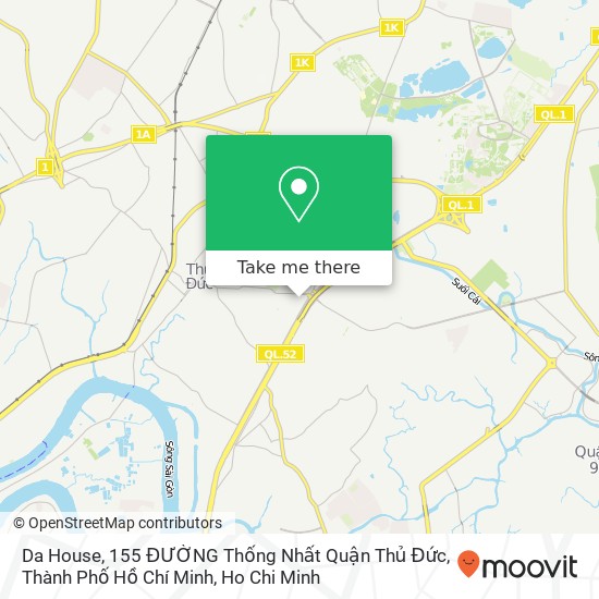 Da House, 155 ĐƯỜNG Thống Nhất Quận Thủ Đức, Thành Phố Hồ Chí Minh map