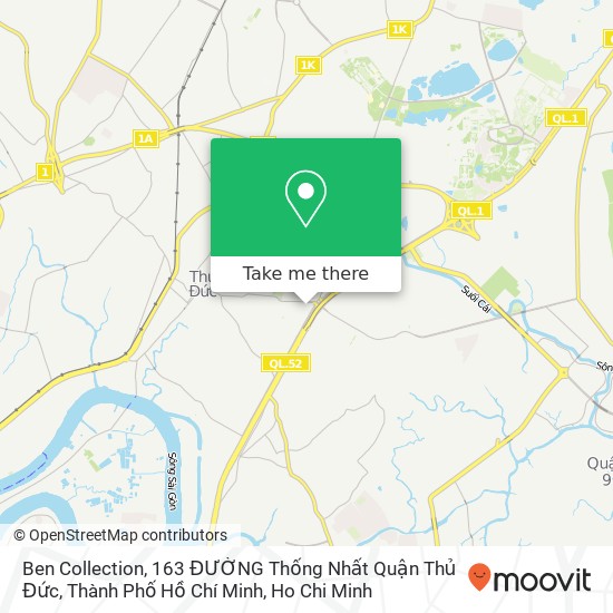 Ben Collection, 163 ĐƯỜNG Thống Nhất Quận Thủ Đức, Thành Phố Hồ Chí Minh map