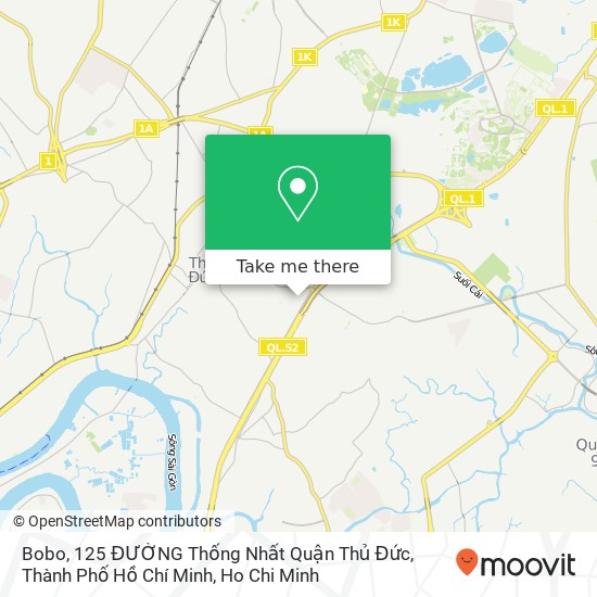 Bobo, 125 ĐƯỜNG Thống Nhất Quận Thủ Đức, Thành Phố Hồ Chí Minh map