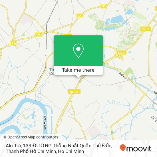 Alo Trà, 133 ĐƯỜNG Thống Nhất Quận Thủ Đức, Thành Phố Hồ Chí Minh map