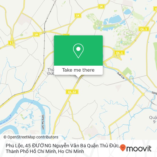 Phú Lộc, 45 ĐƯỜNG Nguyễn Văn Bá Quận Thủ Đức, Thành Phố Hồ Chí Minh map