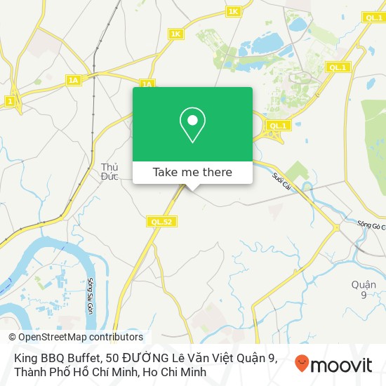 King BBQ Buffet, 50 ĐƯỜNG Lê Văn Việt Quận 9, Thành Phố Hồ Chí Minh map