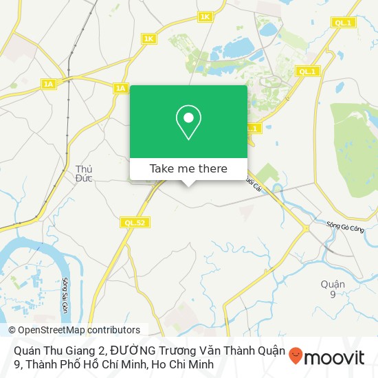 Quán Thu Giang 2, ĐƯỜNG Trương Văn Thành Quận 9, Thành Phố Hồ Chí Minh map