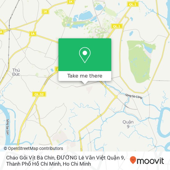 Cháo Gỏi Vịt Bà Chín, ĐƯỜNG Lê Văn Việt Quận 9, Thành Phố Hồ Chí Minh map