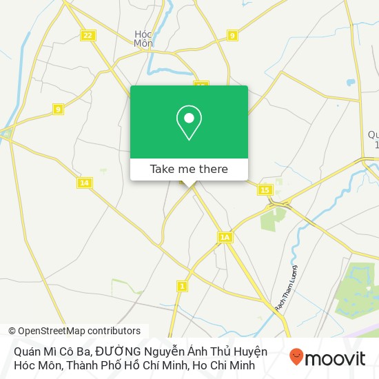 Quán Mì Cô Ba, ĐƯỜNG Nguyễn Ảnh Thủ Huyện Hóc Môn, Thành Phố Hồ Chí Minh map