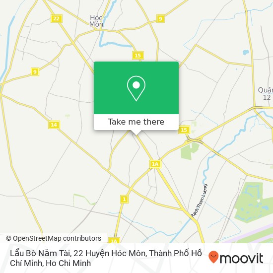 Lẩu Bò Năm Tài, 22 Huyện Hóc Môn, Thành Phố Hồ Chí Minh map