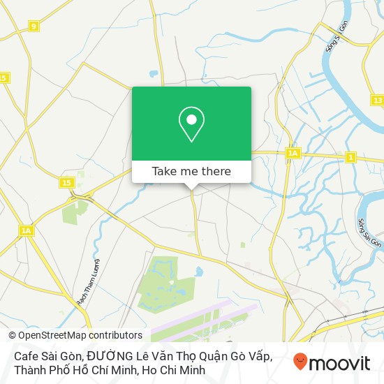 Cafe Sài Gòn, ĐƯỜNG Lê Văn Thọ Quận Gò Vấp, Thành Phố Hồ Chí Minh map