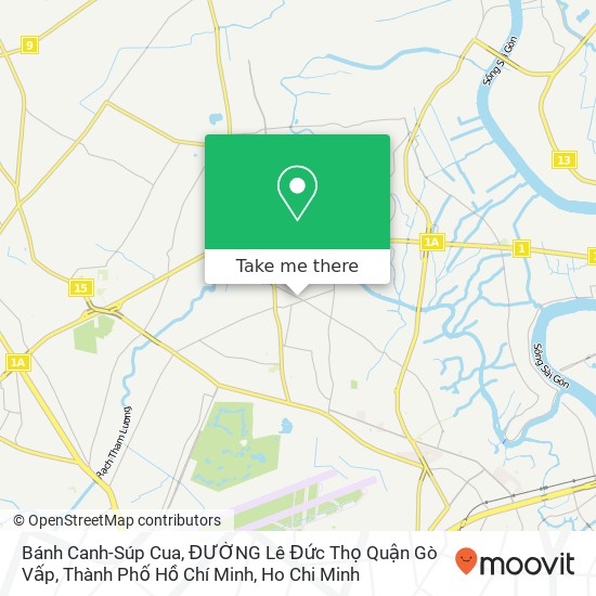 Bánh Canh-Súp Cua, ĐƯỜNG Lê Đức Thọ Quận Gò Vấp, Thành Phố Hồ Chí Minh map