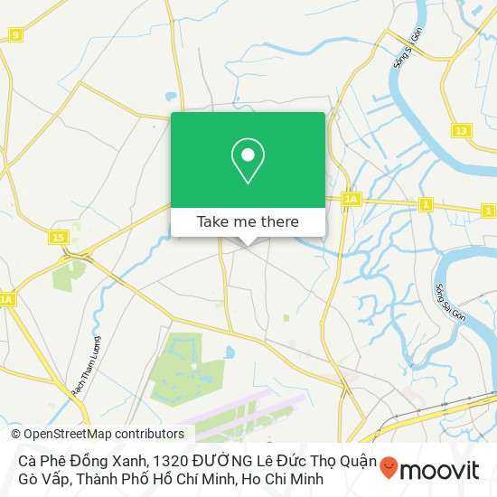 Cà Phê Đồng Xanh, 1320 ĐƯỜNG Lê Đức Thọ Quận Gò Vấp, Thành Phố Hồ Chí Minh map