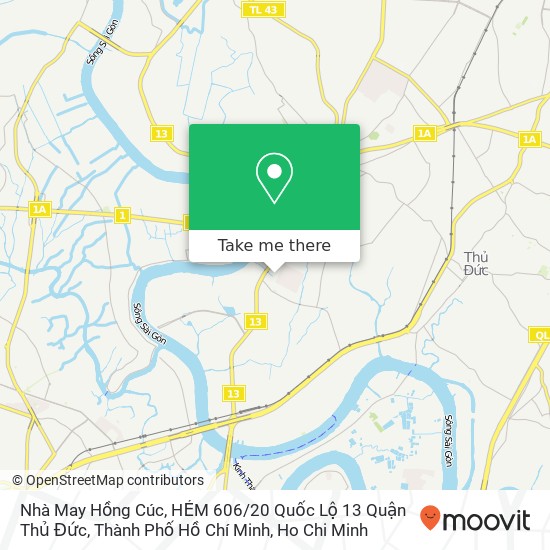 Nhà May Hồng Cúc, HẺM 606 / 20 Quốc Lộ 13 Quận Thủ Đức, Thành Phố Hồ Chí Minh map