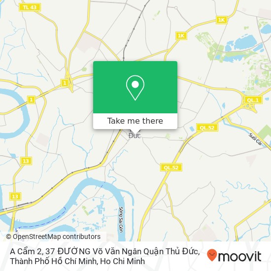 A Cẩm 2, 37 ĐƯỜNG Võ Văn Ngân Quận Thủ Đức, Thành Phố Hồ Chí Minh map