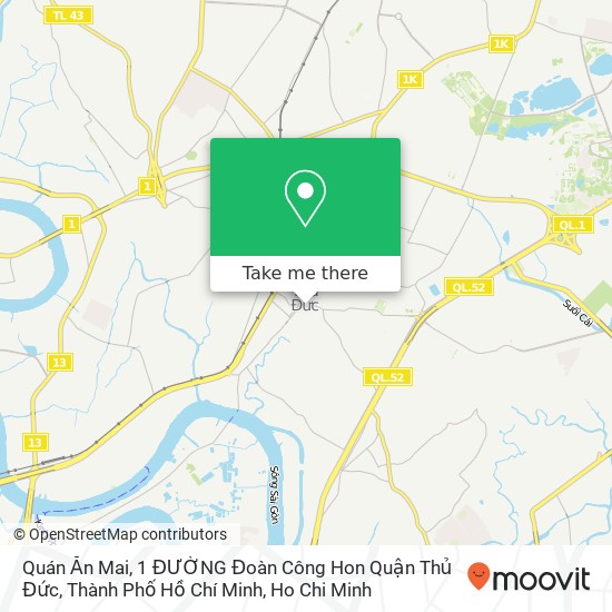 Quán Ăn Mai, 1 ĐƯỜNG Đoàn Công Hon Quận Thủ Đức, Thành Phố Hồ Chí Minh map