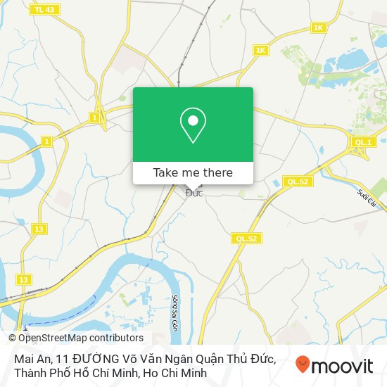 Mai An, 11 ĐƯỜNG Võ Văn Ngân Quận Thủ Đức, Thành Phố Hồ Chí Minh map