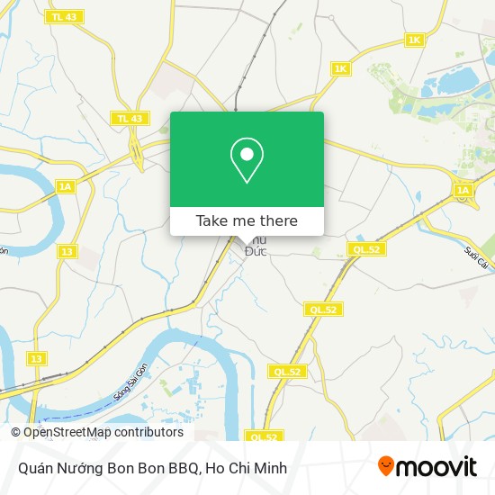 Quán Nướng Bon Bon BBQ map