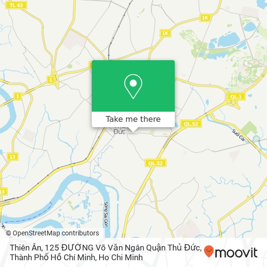 Thiên Ân, 125 ĐƯỜNG Võ Văn Ngân Quận Thủ Đức, Thành Phố Hồ Chí Minh map