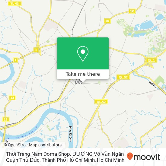 Thời Trang Nam Doma Shop, ĐƯỜNG Võ Văn Ngân Quận Thủ Đức, Thành Phố Hồ Chí Minh map