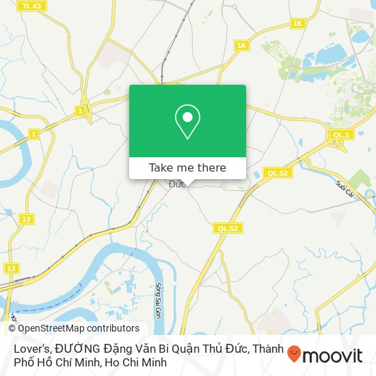 Lover's, ĐƯỜNG Đặng Văn Bi Quận Thủ Đức, Thành Phố Hồ Chí Minh map