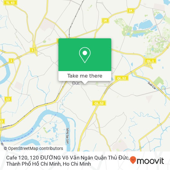 Cafe 120, 120 ĐƯỜNG Võ Văn Ngân Quận Thủ Đức, Thành Phố Hồ Chí Minh map