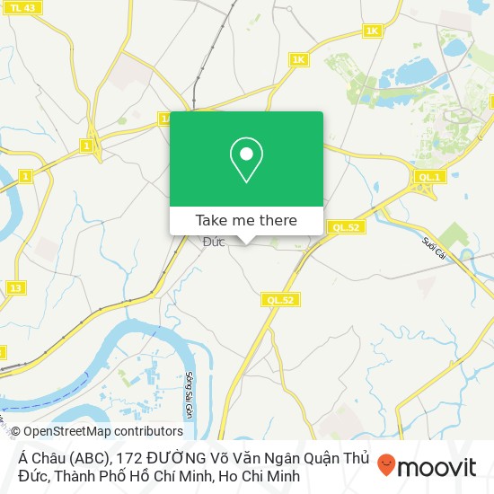 Á Châu (ABC), 172 ĐƯỜNG Võ Văn Ngân Quận Thủ Đức, Thành Phố Hồ Chí Minh map